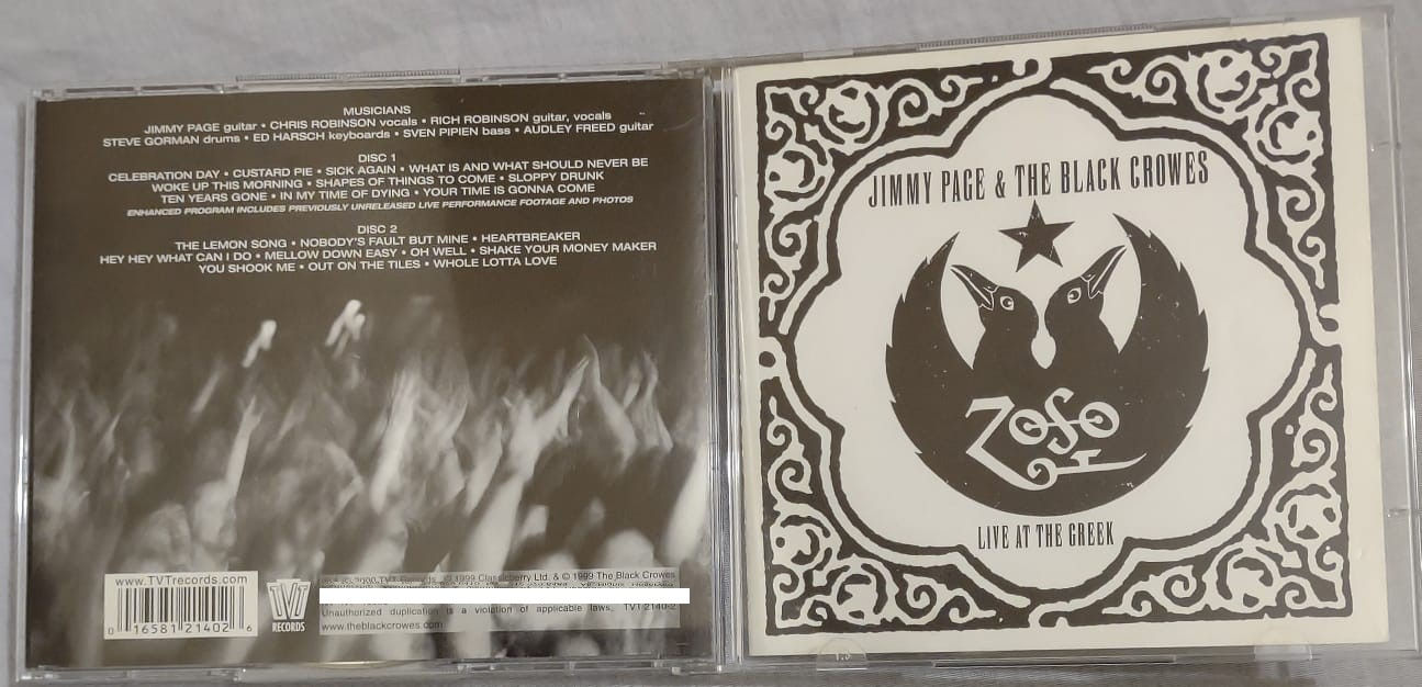 Cd Usado Jimmy Page & The Black Crowes Live At 2000 CDU4553