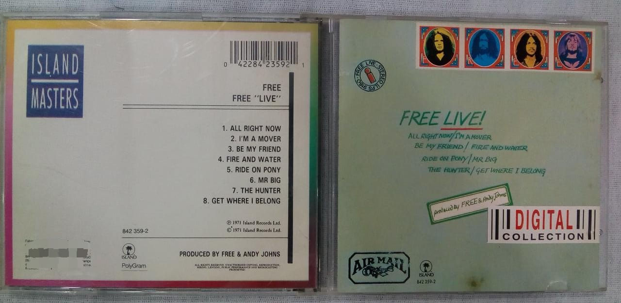 Cd Usado Free Free Live Raro CDU5856