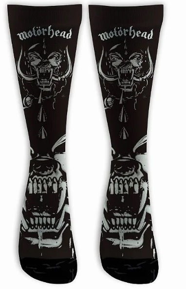 Meia Cano Alto MotorHead Preta Bos MB11