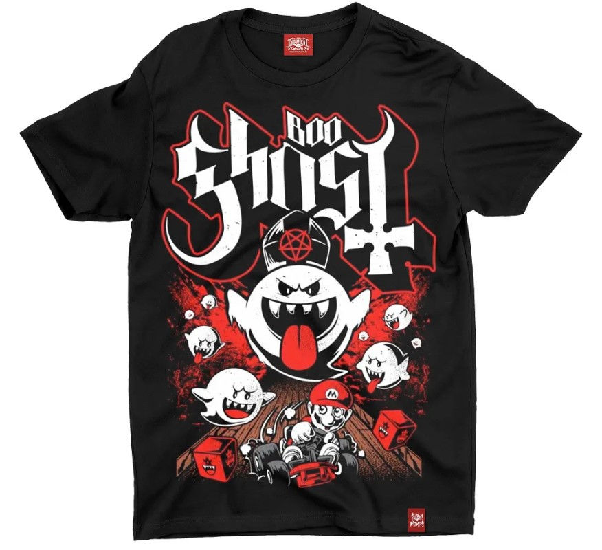 Camiseta Boo Ghost Mario Kart Preto Chemical C3055