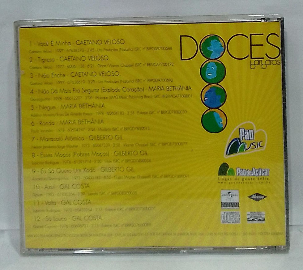Miniatura: CD Usado Doces Bárbaros  Grandes Sucessos