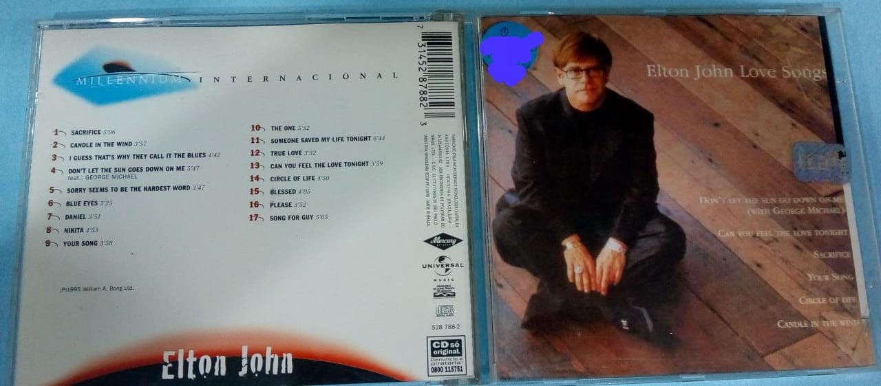 Cd Usado Elton John Love Songs Minha Historia MB CDU4025
