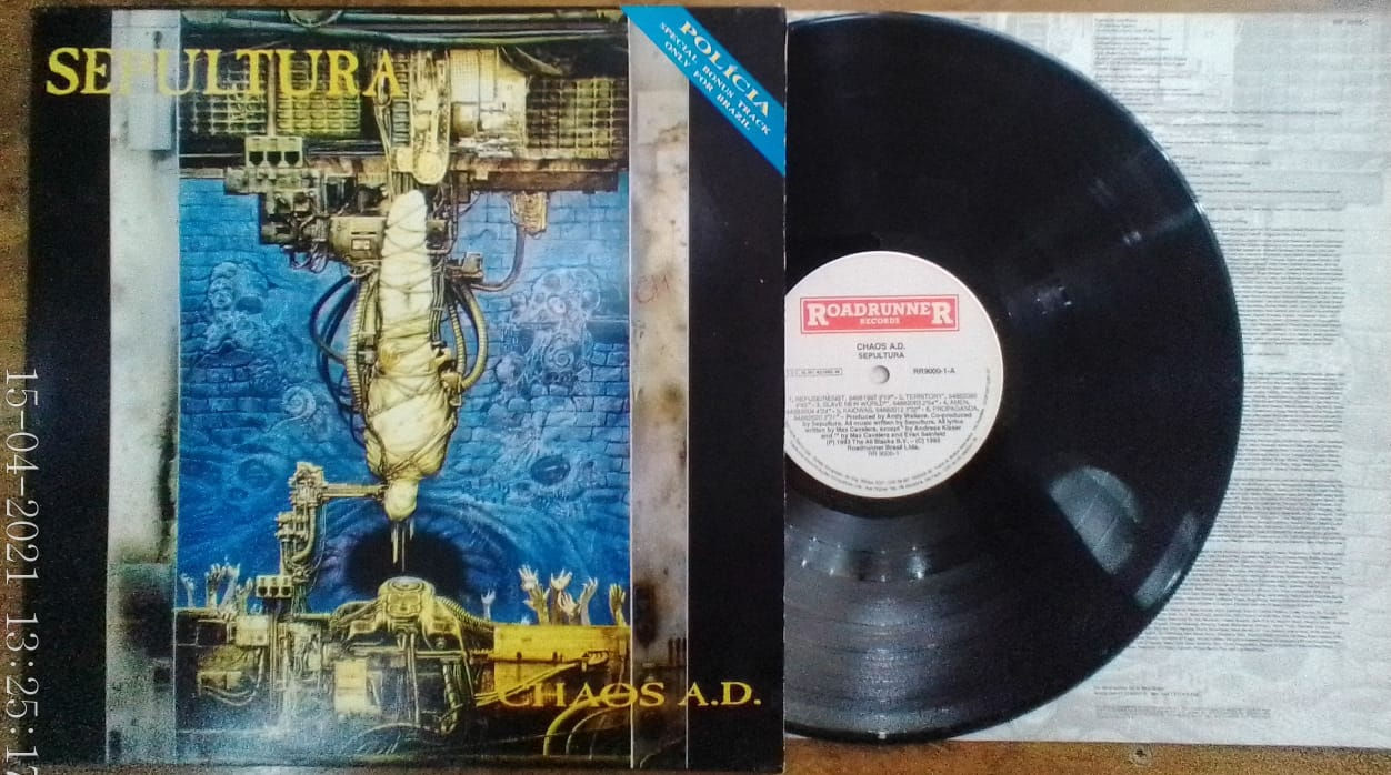 Vinil Lp Sepultura Chaos A.D. Com Encarte VG+