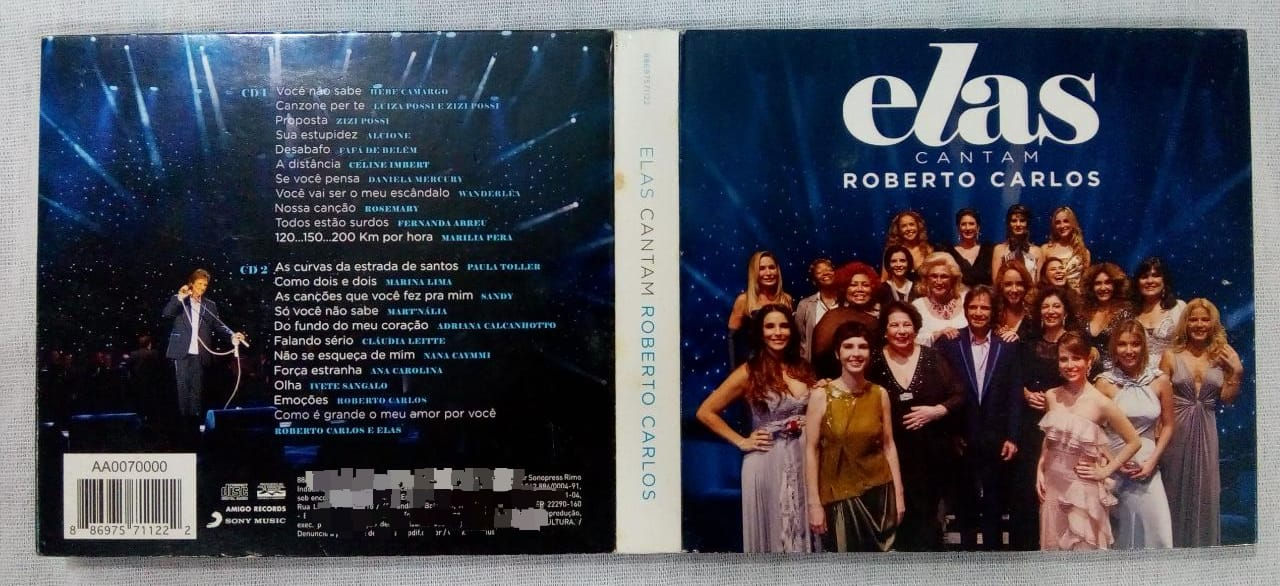 Cd Usado Elas Cantam Roberto Carlos Digipack Duplo CDU5777