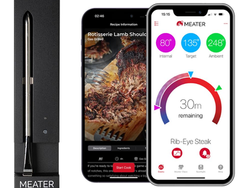 MEATER SE: Smart Bluetooth Meat Thermometer | Long-Range Wireless Probe for Oven, Grilling, Smoking, BBQ & Air Fryer | Dual Sensors & Guided Cook System | Black Charger