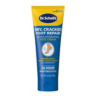 Dr. Scholl's Dry, Cracked Foot Repair Ultra-Hydrating Foot Cream Moisturizer, 3.5 oz, Skin Care Foot Lotion with 25% Urea for Dry Cracked Feet, Heals and Moisturizes for Healthy Feet