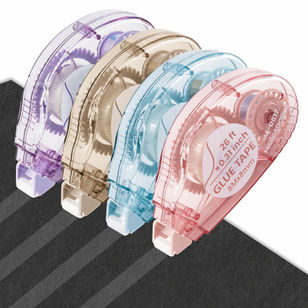 Glue Tape for Scrapbooking, Scrapbook Tape 4 Pcs, Double Sided Tape Roller for Crafts, 26 Ft x 0.31 In Tape Runner, Junk Journal Supplies, Scrapbook Supplies & Craft, Photo, Mothers Day Gifts.