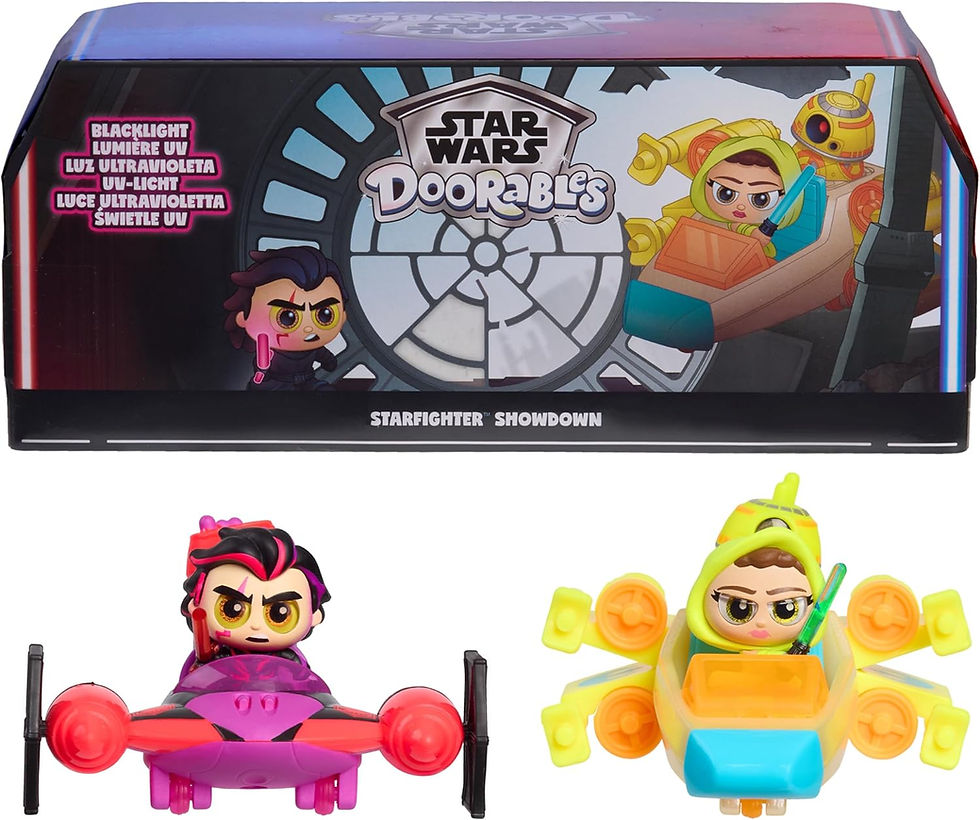 Star Wars™ Doorables Starfighter Showdown Light-Up Display, Exclusive Rey & Kylo Ren 1.5” Collectible Mini Figures, Star Wars: The Rise of Skywalker, Kids Toy for Boys & Girls Ages 5 and Up 