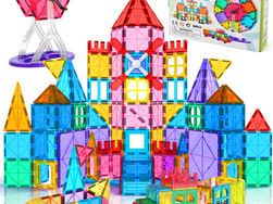 Jasonwell 100pcs Magnetic Tiles Building Blocks Set for Boys Girls Preschool Educational Magnet Construction Kit Stacking STEM Toys Christmas Birthday Gift for Kids Toddler 3 4 5 6 7 8 9 10 + Year Old