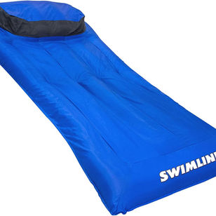 SWIMLINE Solstice Fabric Covered Pool Float Mattress Red Lounger Raft for Adults & Kids I Comfortable Head Back Rest & Quick-Dry Cover for Adult Or Kid Floating & Lounging Dogs 15030R 