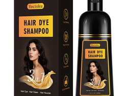 Black Hair Dye Shampoo for Gray Coverage, Instant Hair Color Shampoo, Long Lasting Black Hair Shampoo, Champu Para Canas, Gentle & Fast, Easy to Use, 16.90 Fl Oz