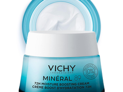 Vichy Mineral 89 Fragrance Free Cream, Moisture Boosting Cream with Hyaluronic Acid, Daily Face Moisturizer, Available in 3 Formulas For All Skin Types, Dry & Sensitive Skin & Mattifying for Oily Skin