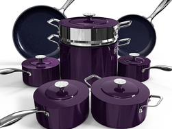 Nuwave Lux 13pc Forged Lightweight Cookware Set PFAS Free, Healthy G10 Duralon Ceramic Coating, Ultra Non-Stick, Stay-Cool Handles, Works on All Cooktops & Induction Ready