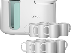 Cricut Mug Press + 12 Blank Mugs (12oz Each)