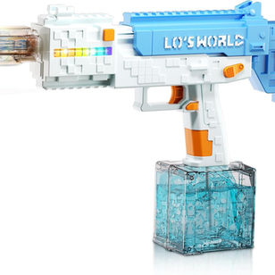 Electric Water Gun for Adults Kids, Automatic Squirt Gun Water Blaster Soaker with LED Flashing Lights, Perfect Summer Outdoor Pool Beach Party Toys for Boys Girls (Blue)