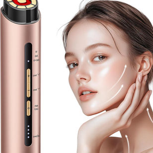 INTEO Microcurrent Facial Device, 3 Modes Red Light Therapy for Face and Neck, Skin Care Facial Massager Perfect Gifts for Women Men(Gold)