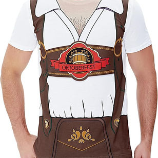 Funny World Men's Bavarian Oktoberfest Costume T-Shirts