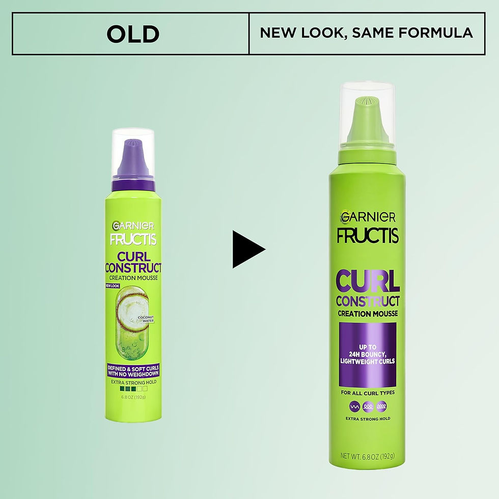 Garnier Fructis Curl Construct Creation Mousse, Curl Activator Provides Frizz Control, Long-Lasting Hold, and No Weigh-Down for Curly, Wavy, and Coily Hair, 6.8 oz (Packaging May Vary)