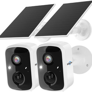 Hiseeu 3K 4MP Solar Security Cameras Wireless Outdoor, 2.4G/5G Home WiFi | Solar/Battery Powered, PIR/AI Motion Detection, Waterproof, Color Night Vision, 2-Way Audio, Cloud/SD Storage, 2 Pack