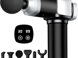 Deep Tissue Massage Gun, Portable Percussion Electric Muscle Massager for Pain Relief, Handheld Massagers with 30 Speeds & 6 Attachments for Back and Neck, Gifts for Men Women