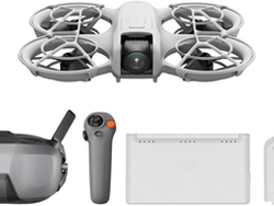 DJI Neo Motion Fly More Combo, Mini Drone with 4K UHD Camera for Adults, 135g Self Flying Drone that Follows You, Palm Takeoff, Subject Tracking, QuickShots, with RC Motion 3 and 3 Batteries