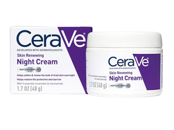 CeraVe Skin Renewing Night Cream, Niacinamide, Peptide Complex, and Hyaluronic Acid Moisturizer for Face, 1.7 Ounce, Packaging may Vary