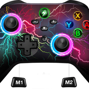 Upgraded Wireless Switch 2 Controller for Nintendo Switch/OLED/Lite - Hall Effect Triggers, RGB, Programmable Back Buttons - Also for iOS/Android, Wired PC Gaming 