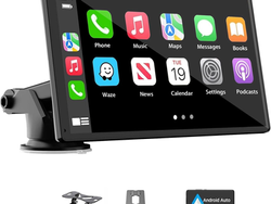 Portable Wireless Carplay Car Stereo, 7" HD Touchscreen for Car with Apple CarPlay & Android Auto with Backup Camera/Mirror Link/Voice Control/Bluetooth/GPS/AUX/FM Satellite Radio for All Vehicles