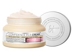 IT Cosmetics Confidence in a Cream - Hydrating & Anti Aging Face Moisturizer, Visibly Reduces Fine Lines & Wrinkles, Up To 48H Hydration, Repairs Skin Barrier, Squalane & Ceramides, For All Skin Types