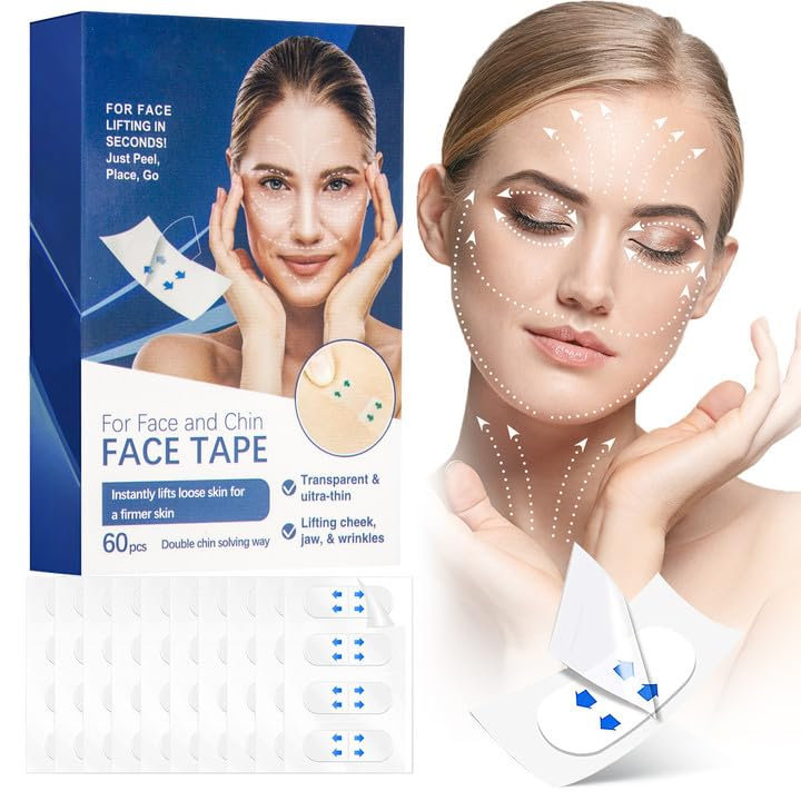 Face Lift Tape, Face Tape Lifting Invisible, Face Tapes for Lifting Sagging Skin Hide Double Chin Sm