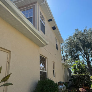 house exterior with soffit and roof overhang detail