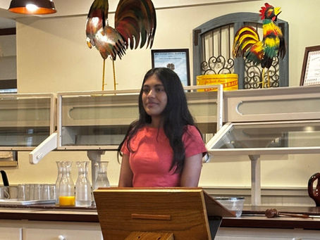 Nuzaira Rabbini Visits Optimist Club Meeting