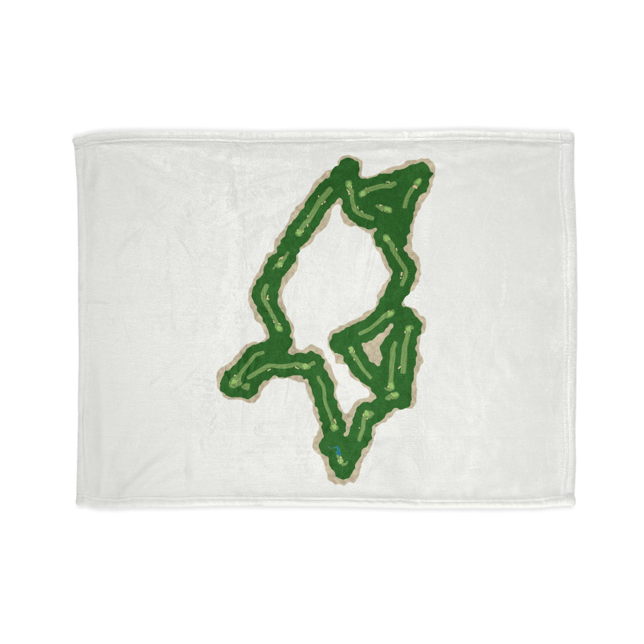 Pine Needles Golf Course Map Blanket, Soft Polyester Throw