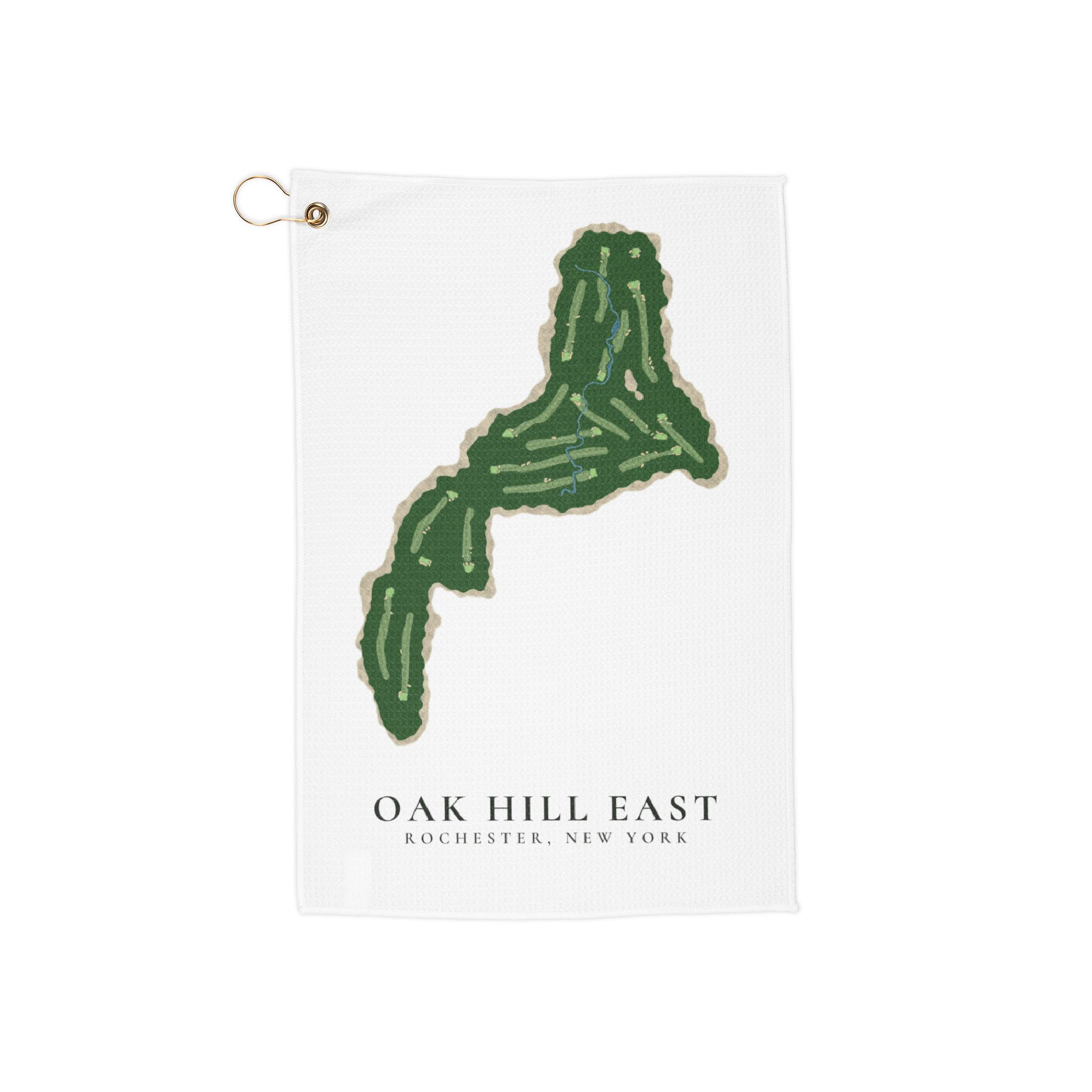 Oak Hill East Course Golf Towel, Course Map Towel for Golf Bag