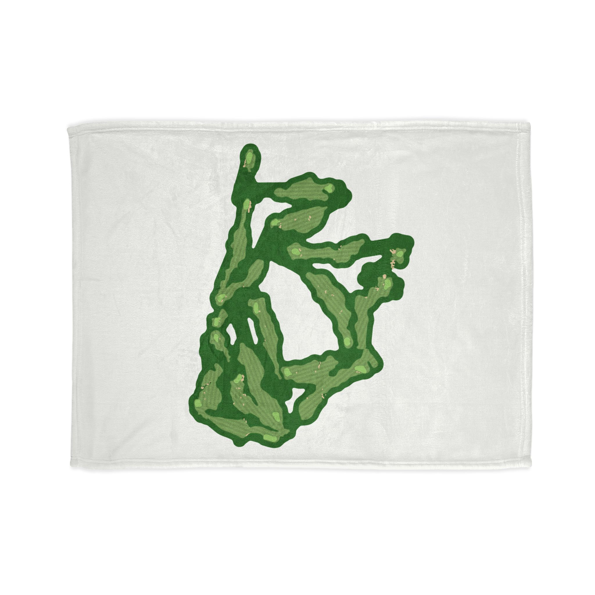 Bandon Dunes Golf Course Map Blanket, Soft Polyester Throw