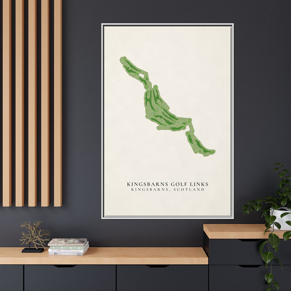 Thumbnail: Kingsbarns Golf Links Framed Canvas Map, Kingsbarns Scotland Golf Wall Art