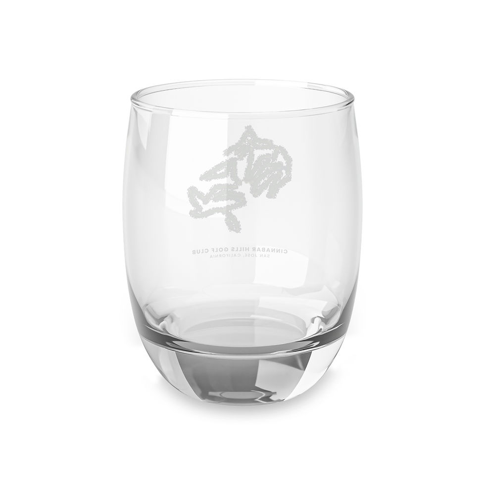 Thumbnail: Cinnabar Hills Course Map Whiskey Glass, Golf Bar Decor