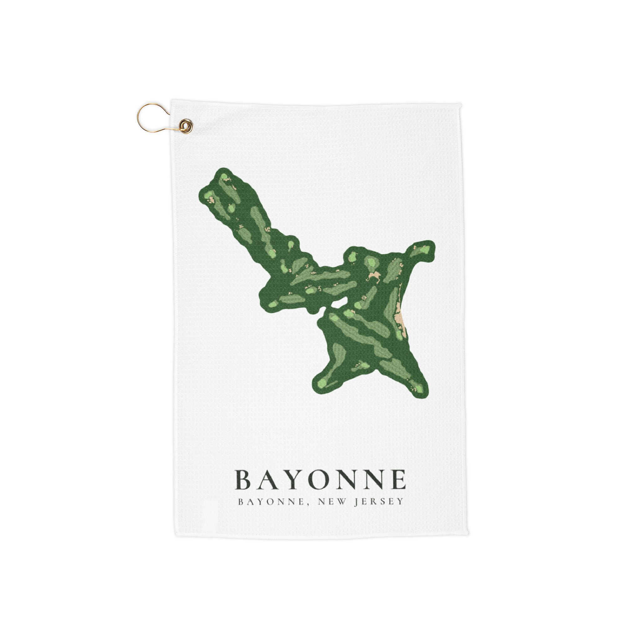 Bayonne Golf Club Golf Towel, Course Map Towel for Golf Bag