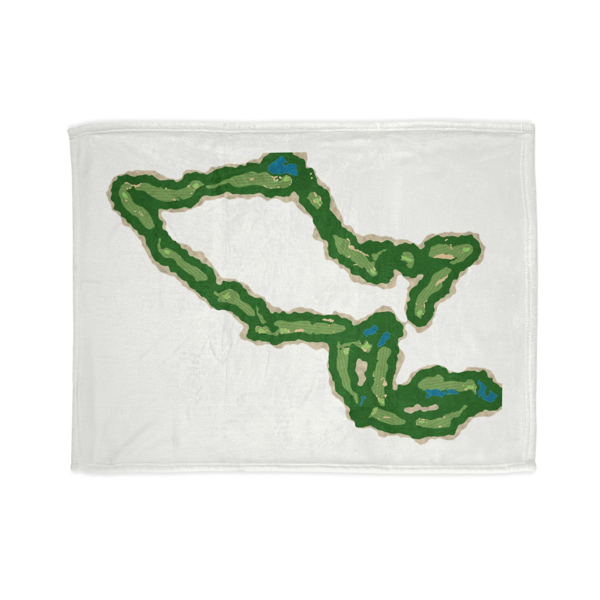 Streamsong Red Golf Course Map Blanket, Soft Polyester Throw