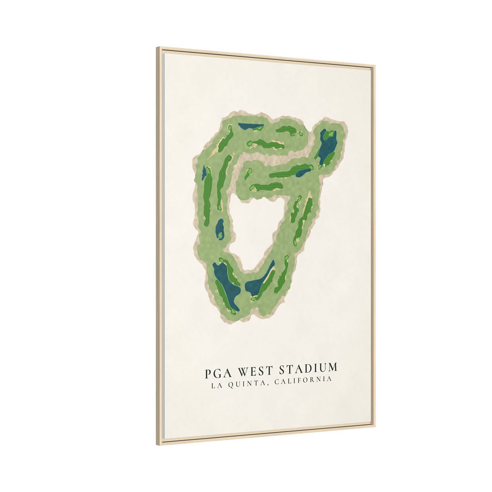 Thumbnail: PGA West Stadium Course Framed Canvas Map, La Quinta CA Golf Wall Art
