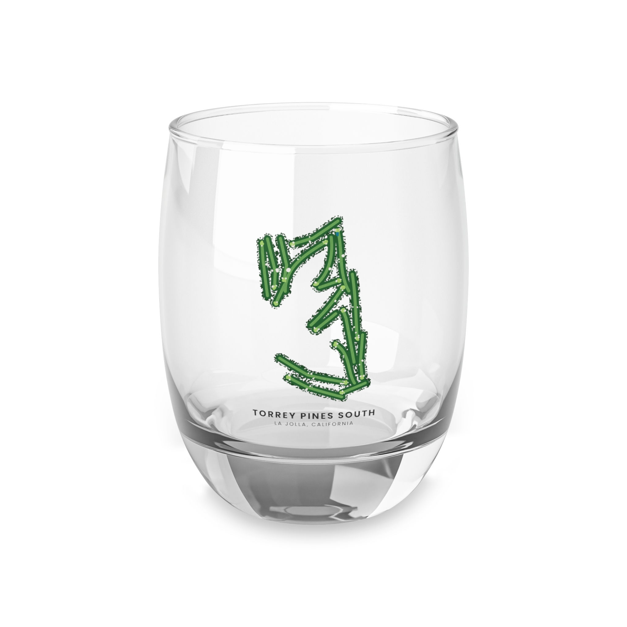Torrey Pines Golf Course Map Layout Whiskey Glass
