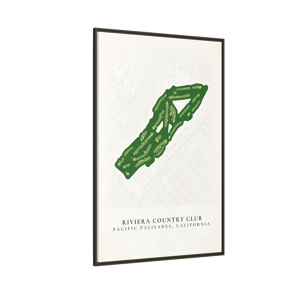 Thumbnail: Riviera Country Club Framed Canvas Golf Course Map
