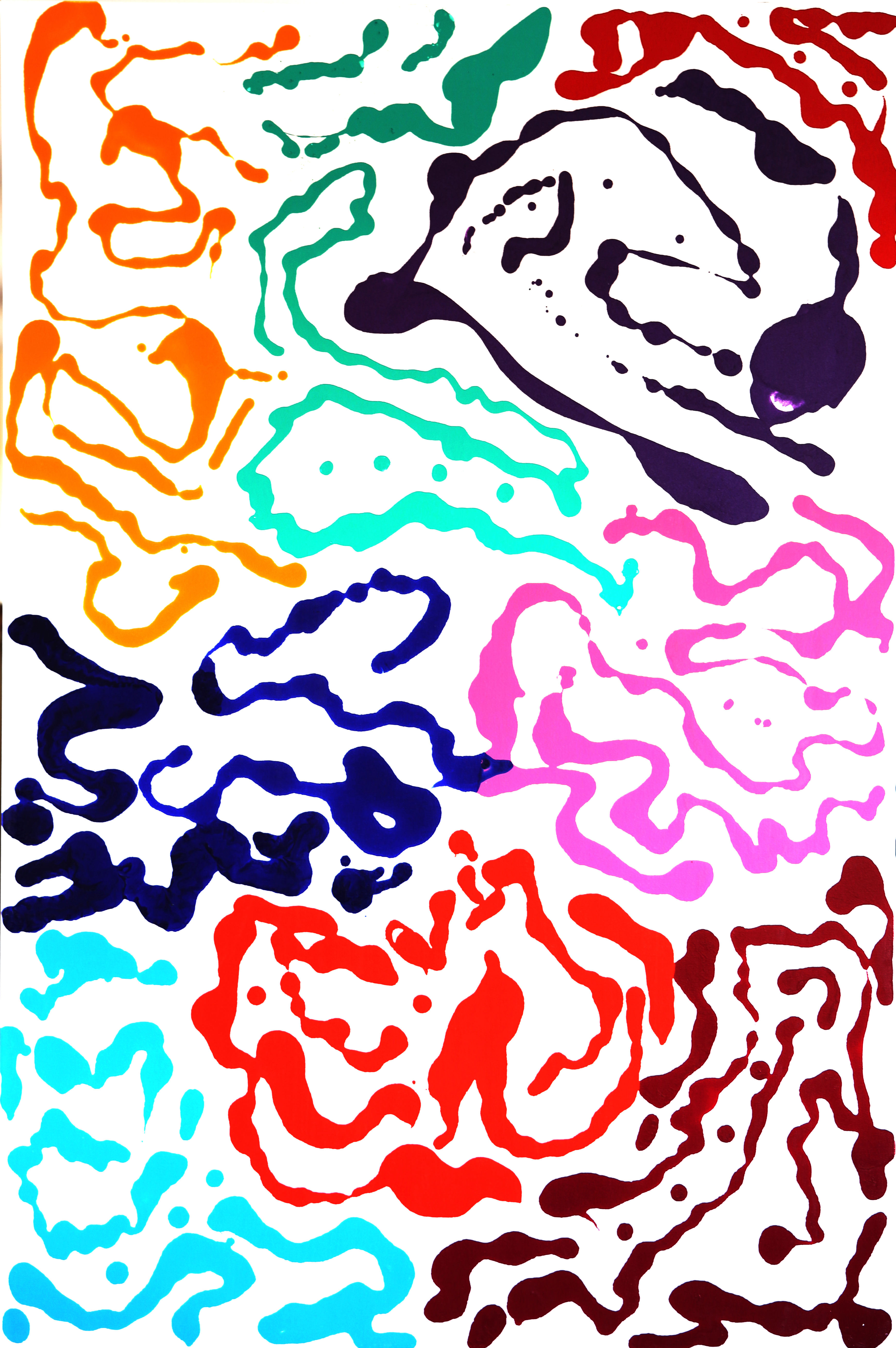 Joyful - Abstract on White 48x72