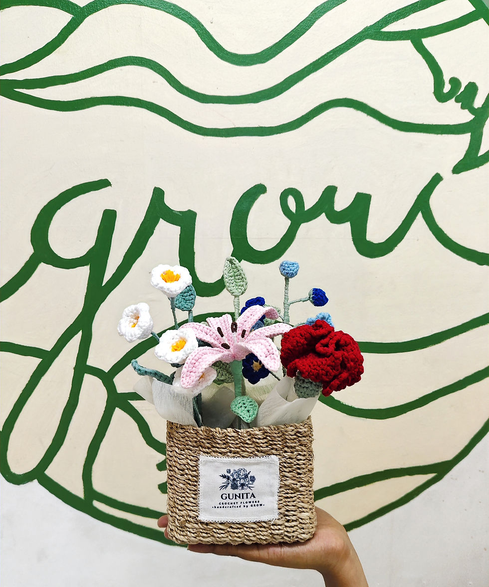 Thumbnail: GUNITA Crochet Flower Basket