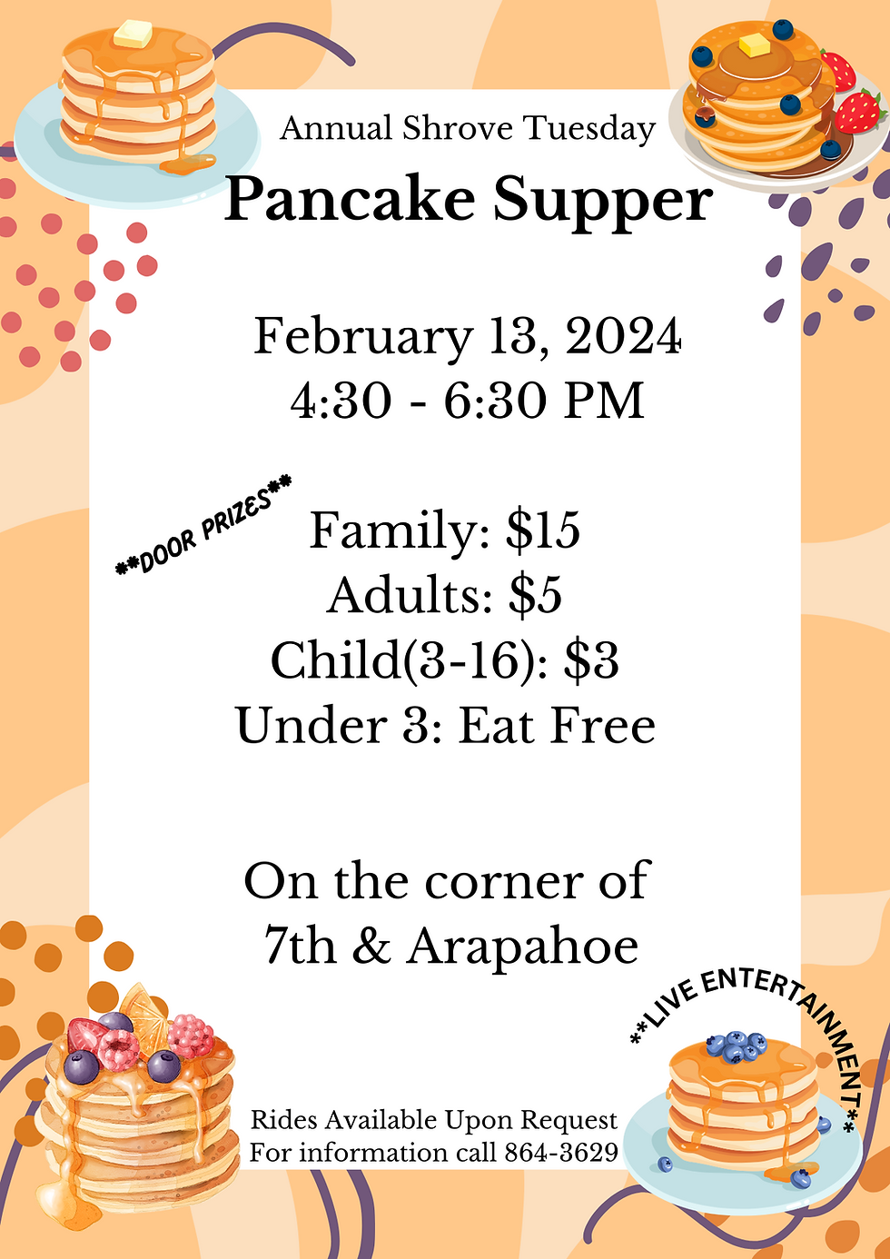 Shrove Tuesday - Pancake Supper