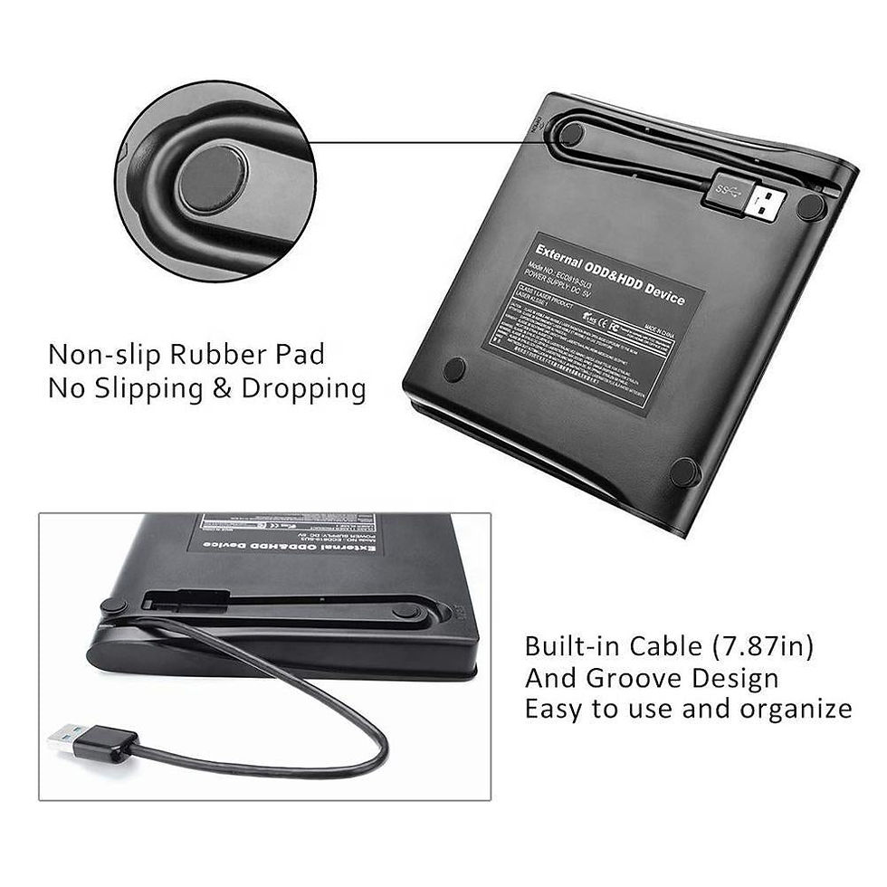 Thumbnail: External DVD Drive USB CD DVD 30 Burner Writer Rewriter For MacBook Laptops