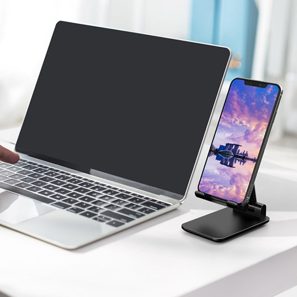 Thumbnail: Adjustable Universal Tablet Stand Desktop Holder Mount Mobile Phone iPad iPhone