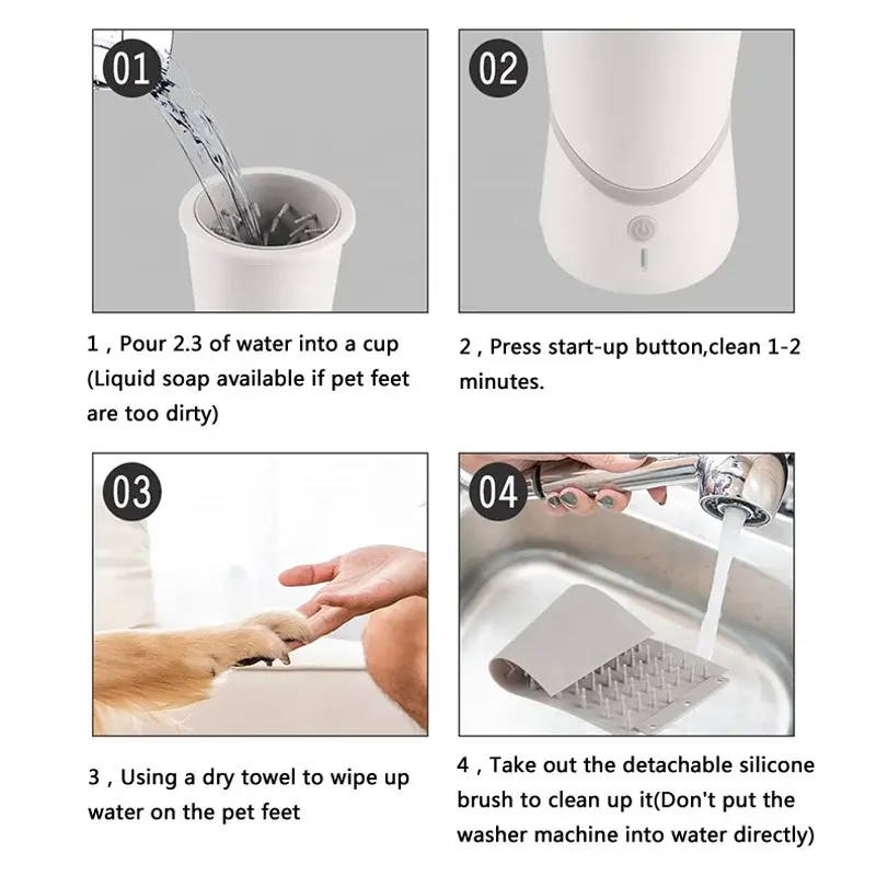 Thumbnail: Paws & Pearls Luxe Paw Clean Pro Portable Pet Foot Washer Cup