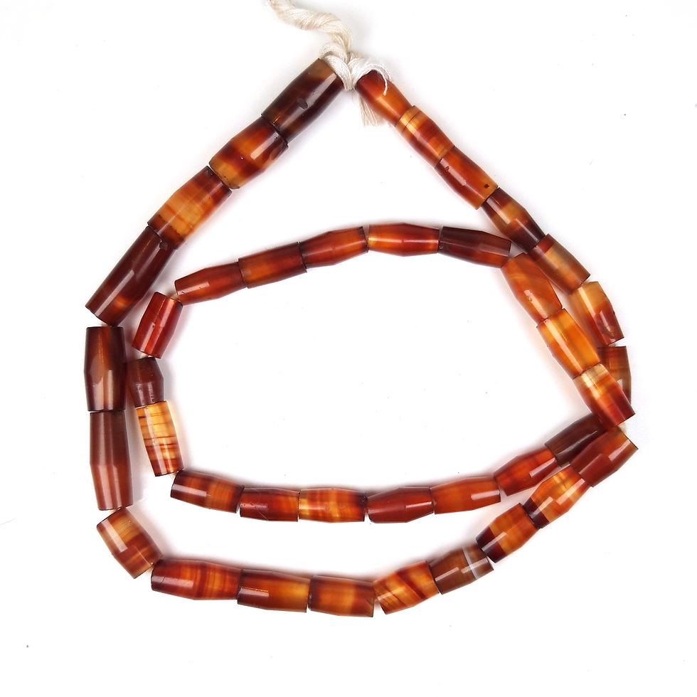 Old Carnelian Necklace Idar-Oberstein beads Idar-oberstein Carneol Carneol-beads