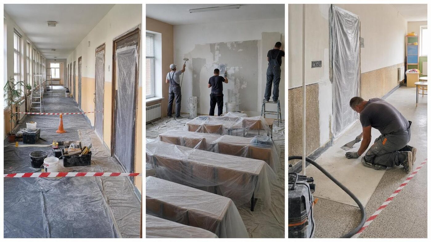 ремонт на училище: проверка на качество преди завършване